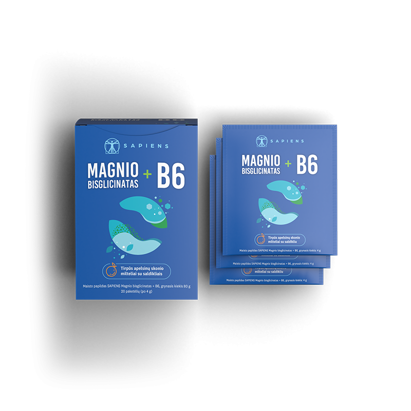 Magnio bisglicinatas + B6