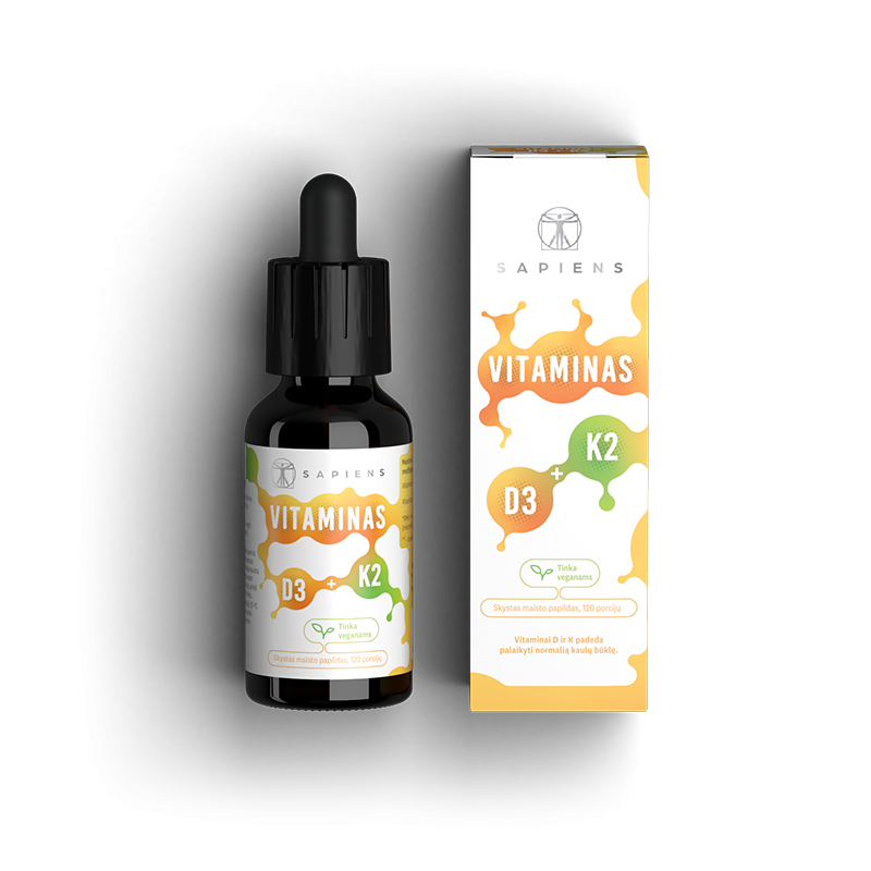 Vitaminas D3 + K2