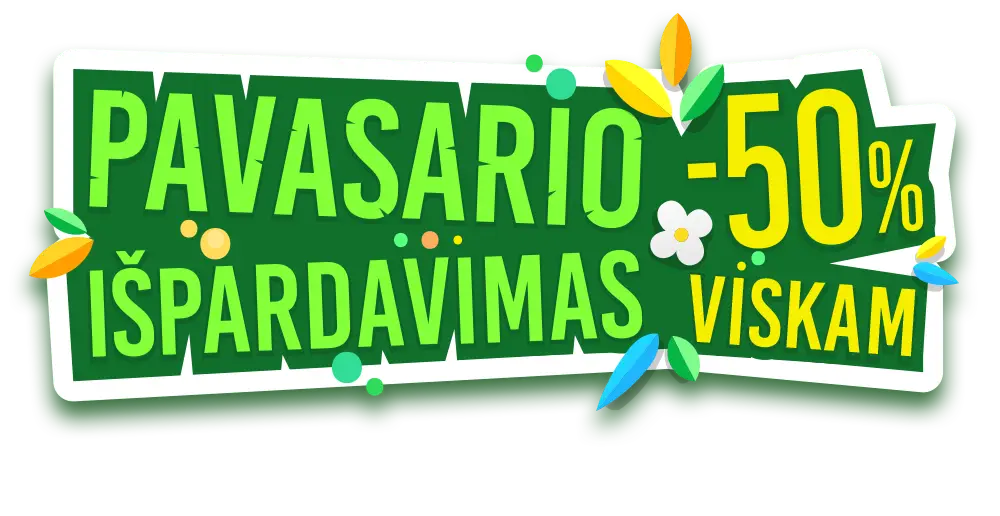 Pavasario išpardavimas: viskam -50%