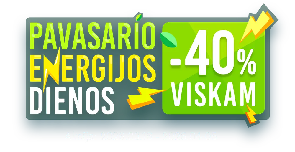 Pavasario energijos dienos: -40% viskam