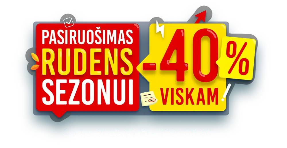 Pasiruošimas rudens sezonui: -40% viskam