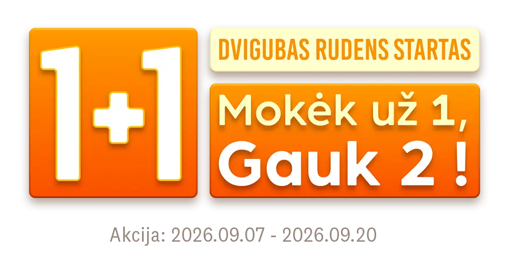 Dvigubas rudens startas: 1+1