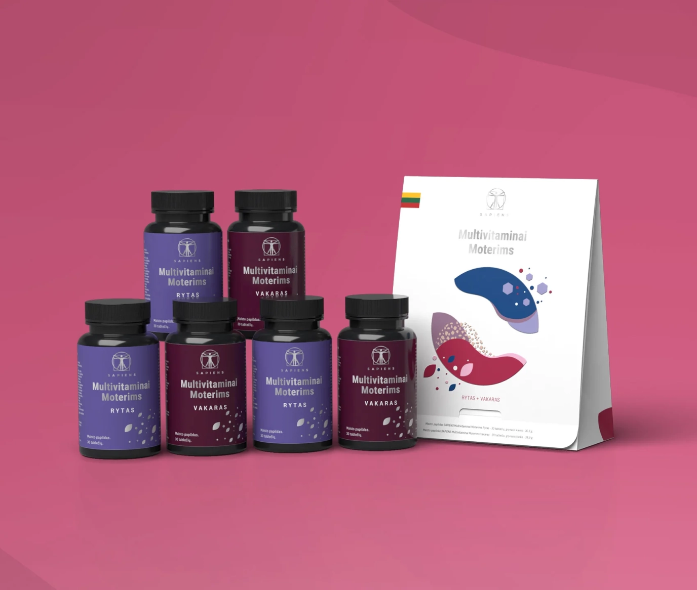 Multivitaminų Moterims x 3 Rinkinys