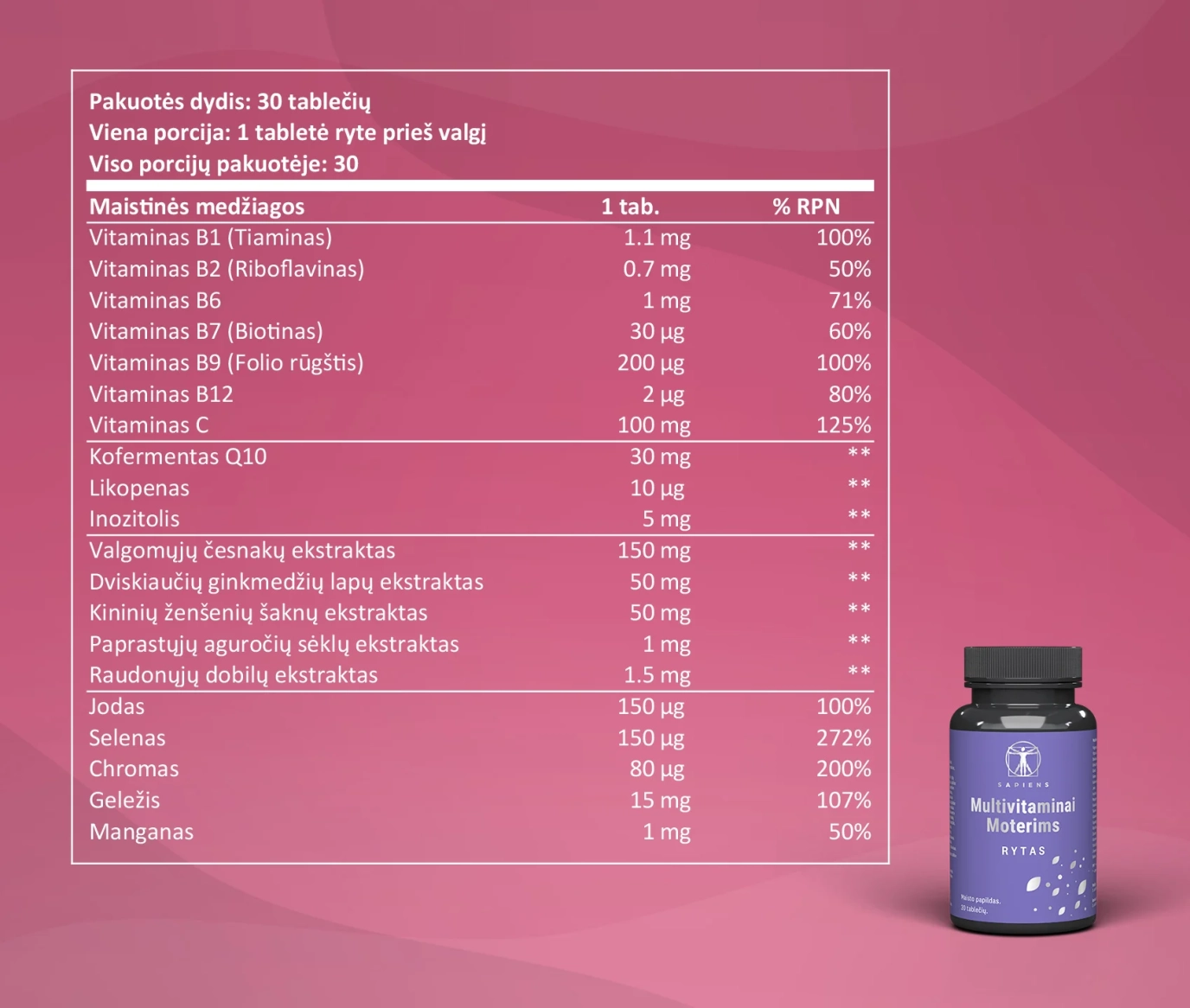 Multivitaminai Moterims