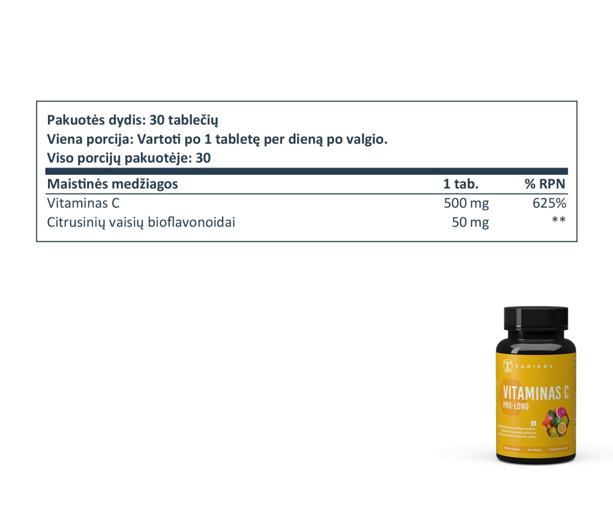 Vitaminas C PRO-LONG