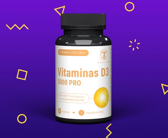 Vitaminas D3 5000 PRO