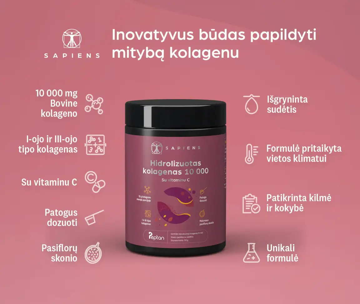 Grynas kolagenas (su vit. C)