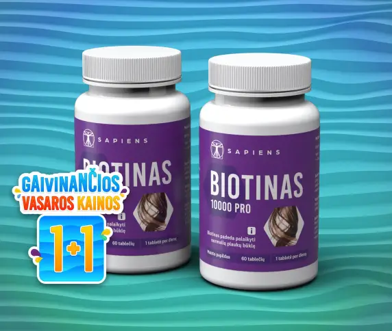 Biotinas 10000 PRO 1+1
