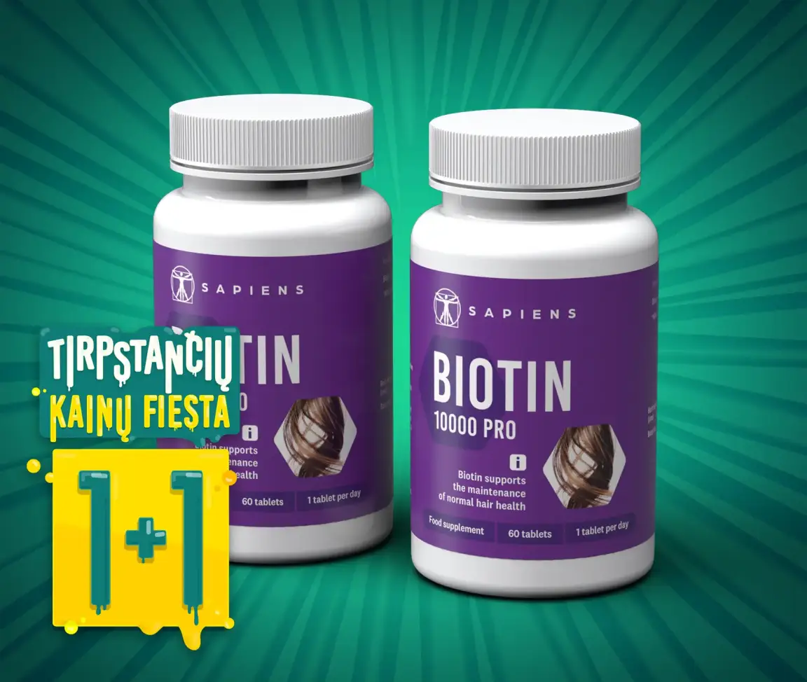 Biotinas 10000 PRO 1+1