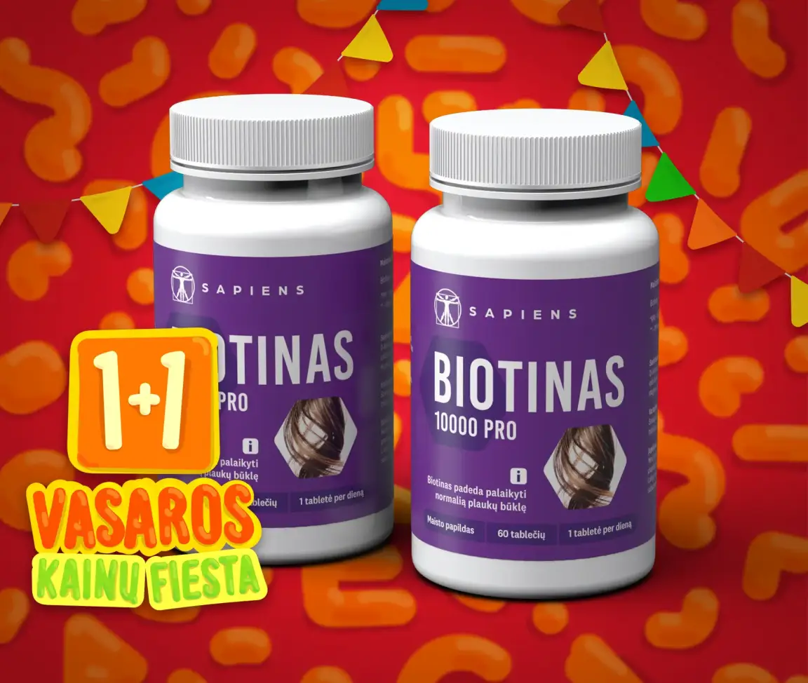 Biotinas 10000 PRO 1+1