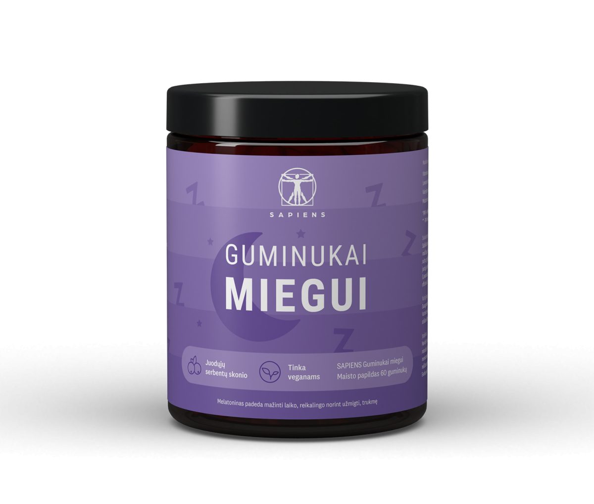 Guminukai miegui (su melatoninu)