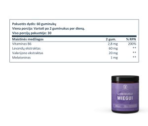 Guminukai miegui (su melatoninu)