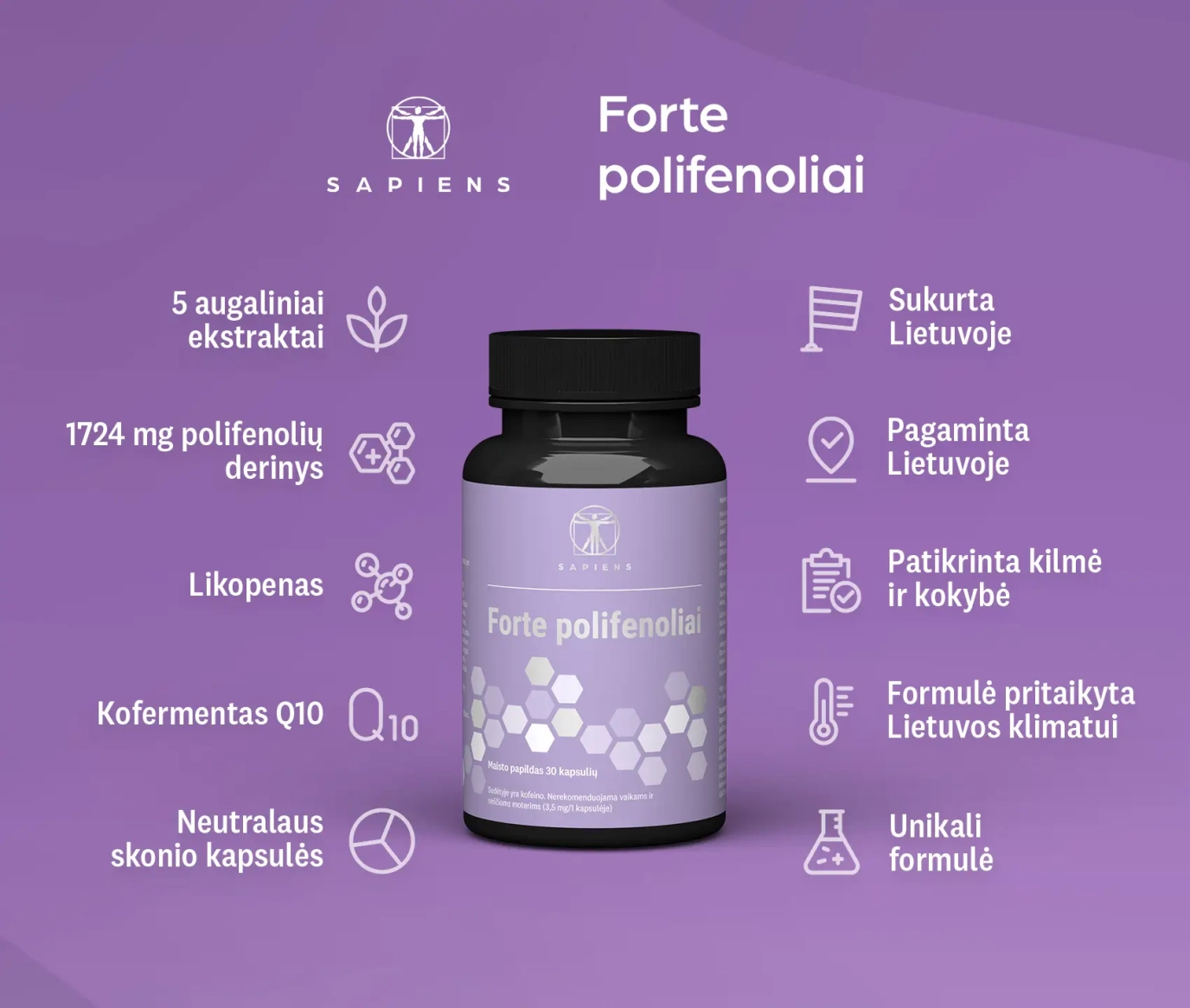 Forte Polifenoliai 1+1
