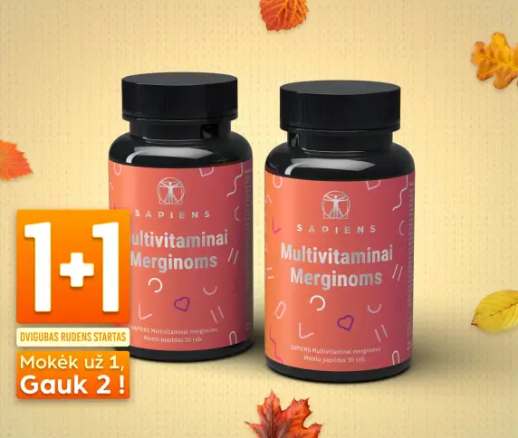 Multivitaminai merginoms 1+1