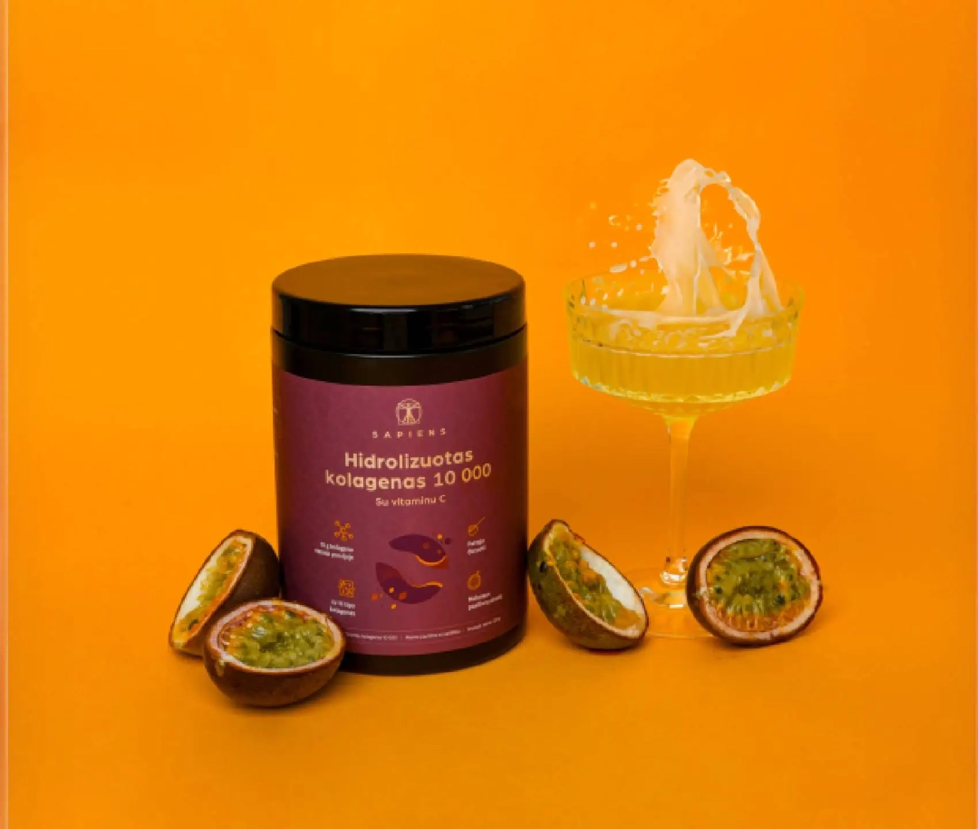 Grynas kolagenas (su vit. C) 1+1