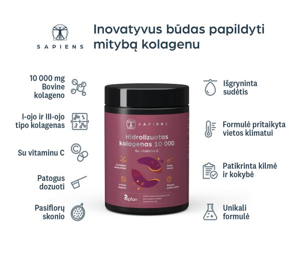 Grynas kolagenas (su vit. C) 1+1