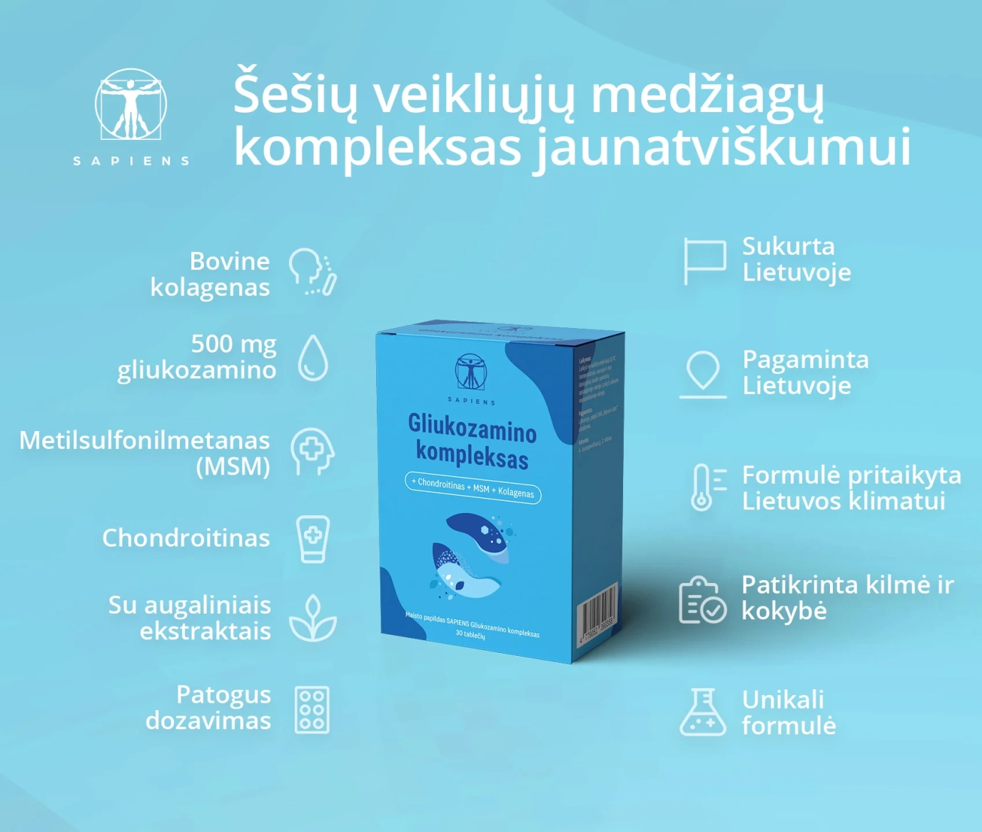 Gliukozamino kompleksas 1+1