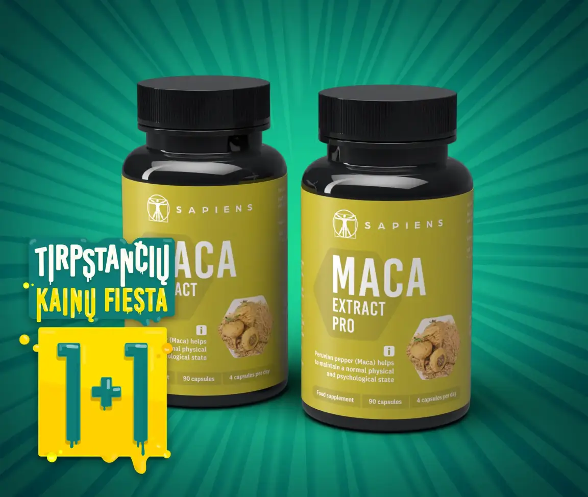 Maca ekstraktas PRO 1+1