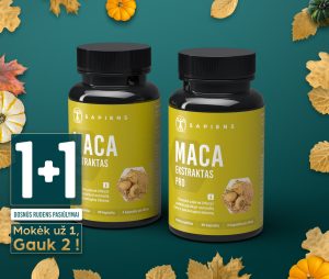 Maca ekstraktas PRO 1+1