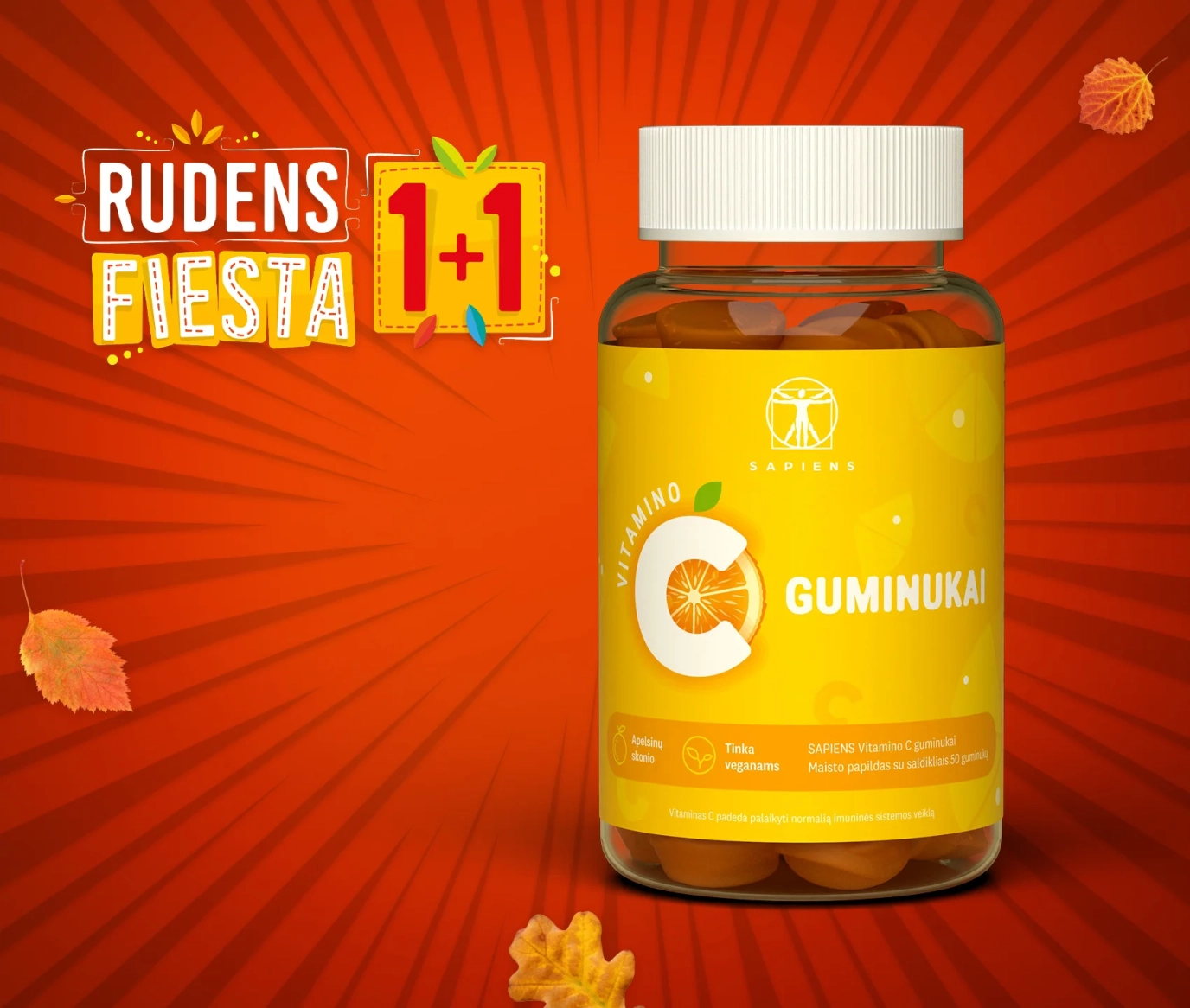 Vitamino C guminukai 1+1