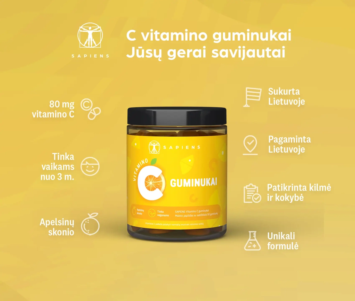 Vitamino C guminukai 1+1