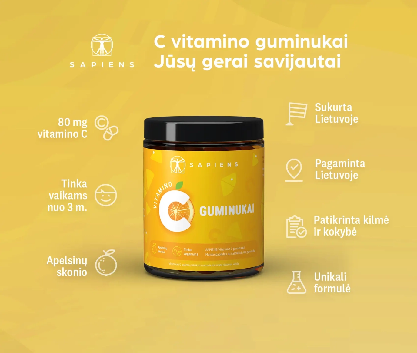 Vitamino C guminukai 1+1