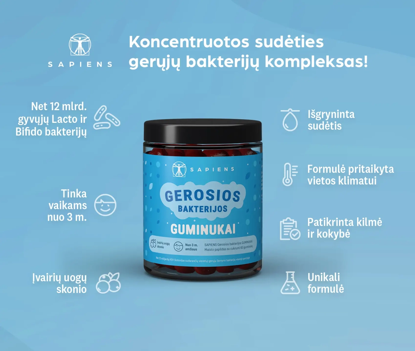 Gerosios bakterijos - guminukai 1+1
