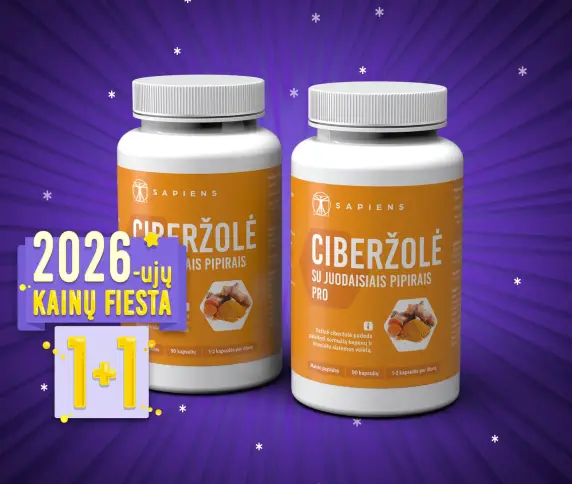 Ciberžolė su juodaisiais pipirais PRO 1+1