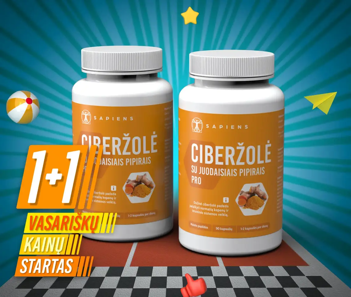 Ciberžolė su juodaisiais pipirais PRO 1+1