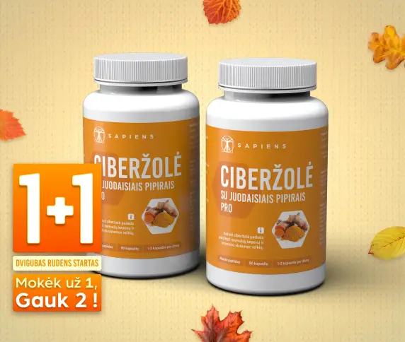 Ciberžolė su juodaisiais pipirais PRO 1+1