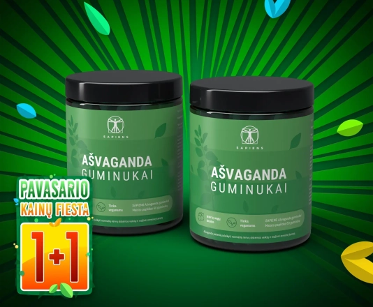 Ašvaganda guminukai 1+1