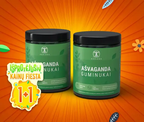 Ašvaganda guminukai 1+1