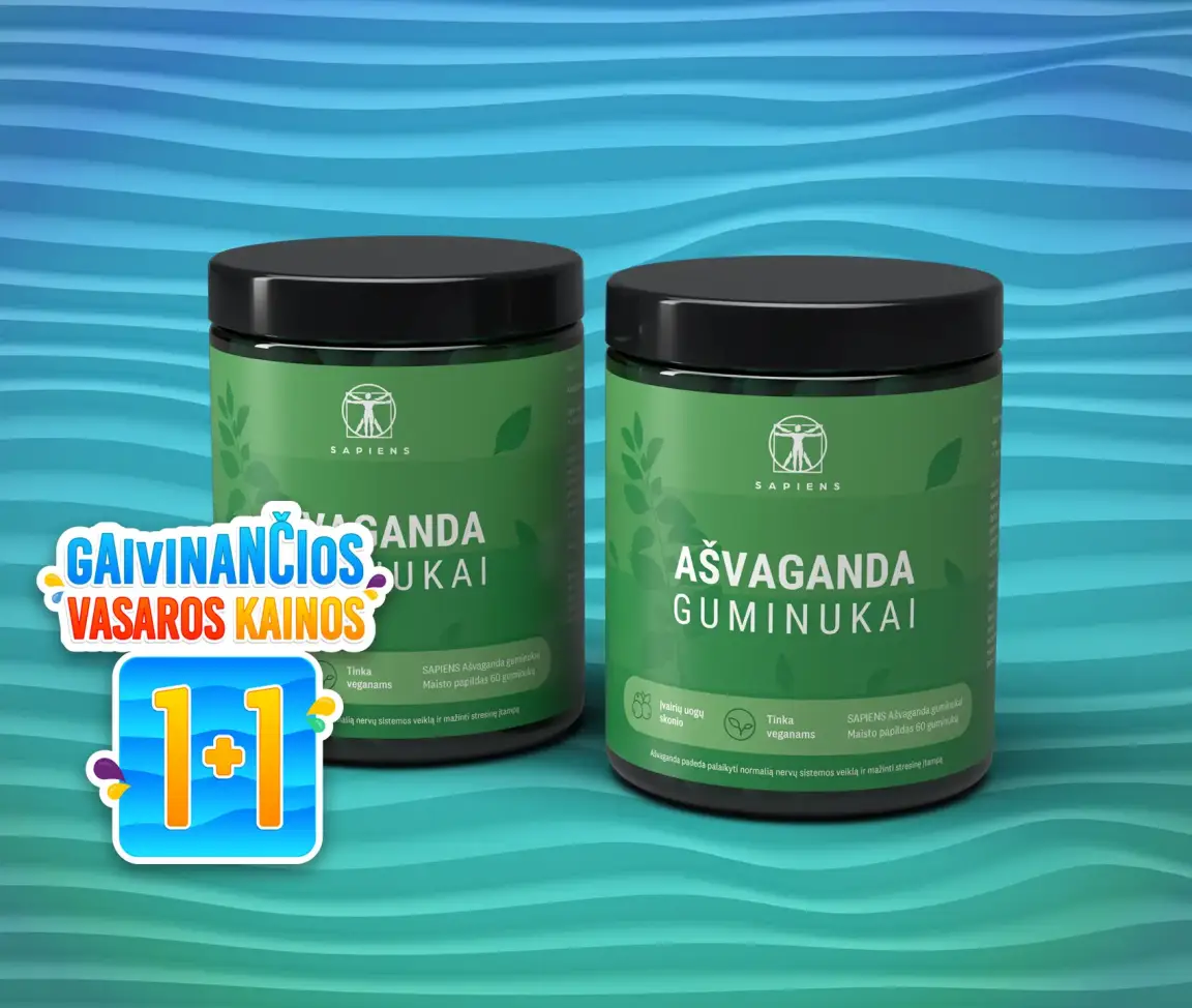 Ašvaganda guminukai 1+1