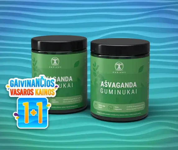 Ašvaganda guminukai 1+1