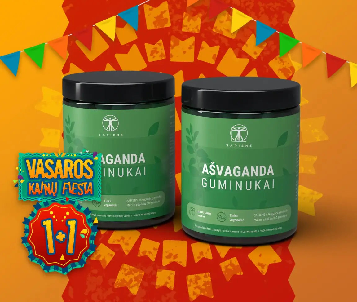 Ašvaganda guminukai 1+1