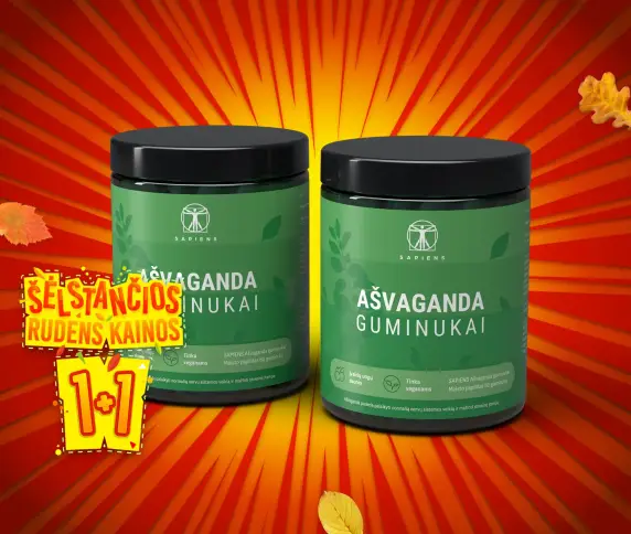 Ašvaganda guminukai 1+1