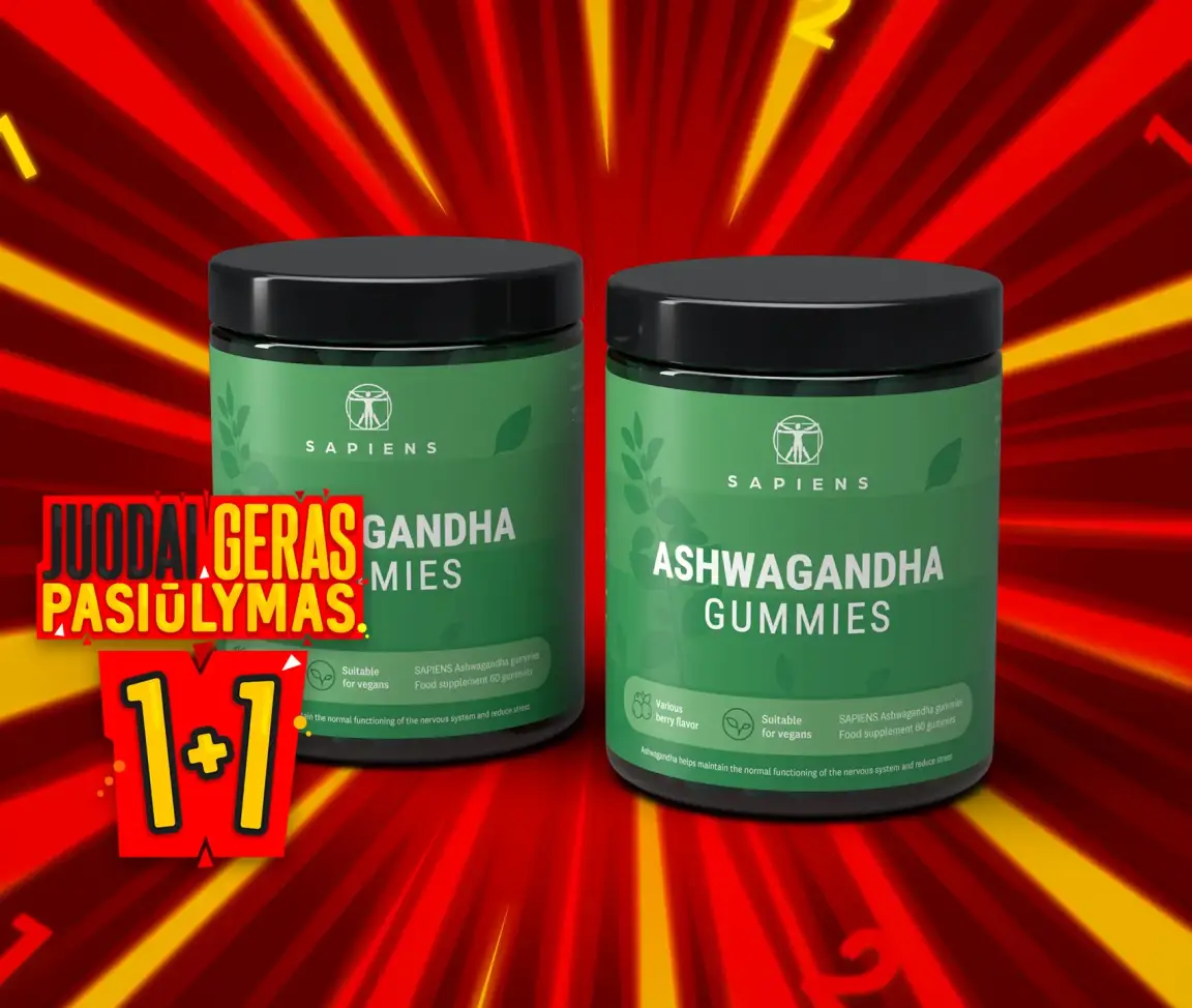 Ašvaganda guminukai 1+1