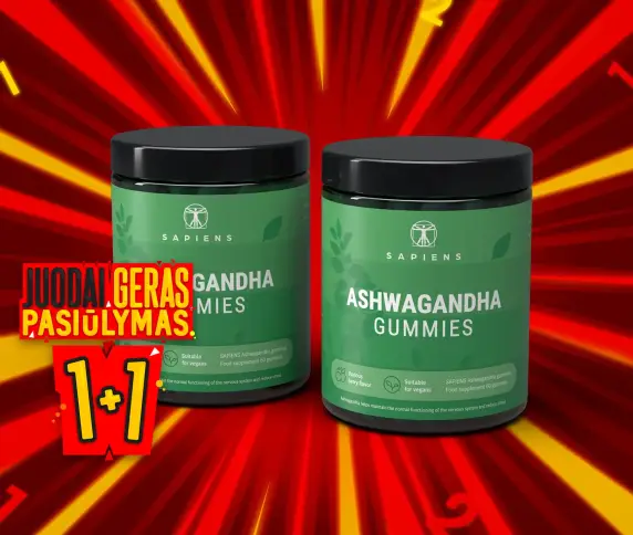 Ašvaganda guminukai 1+1