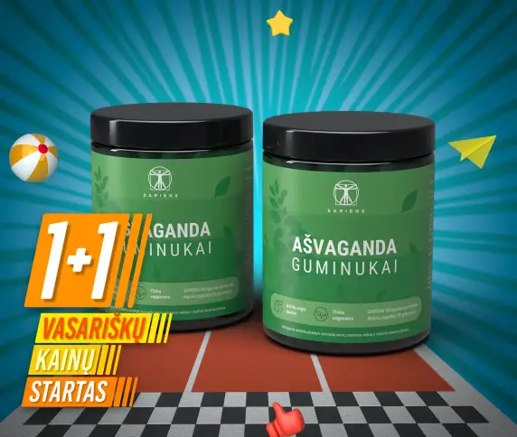 Ašvaganda guminukai 1+1
