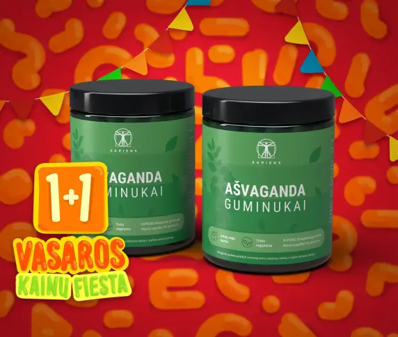 Ašvaganda guminukai 1+1