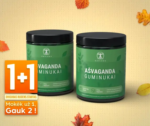 Ašvaganda guminukai 1+1