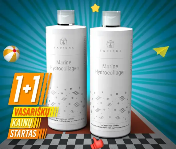 Jūrinis Hidrokolagenas (su Hialuronu) 1+1