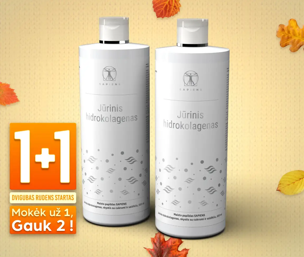 Jūrinis Hidrokolagenas (su Hialuronu) 1+1