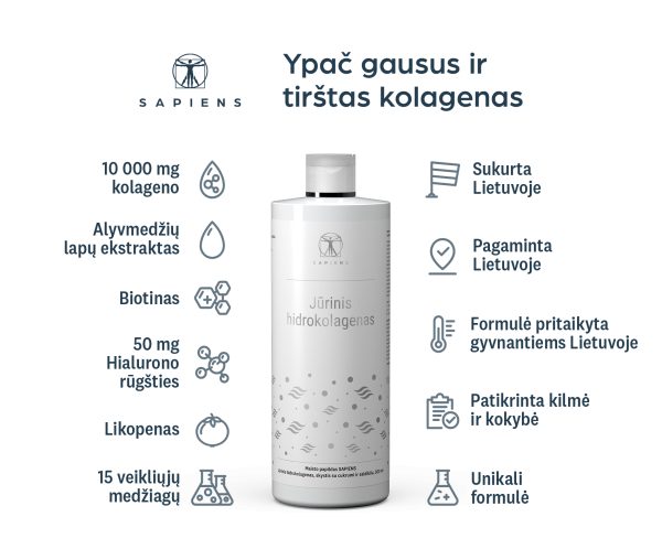 Jūrinis Hidrokolagenas (su Hialuronu) 1+1