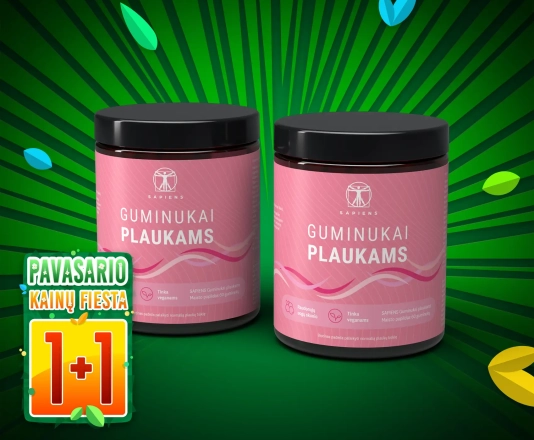 Guminukai plaukams 1+1