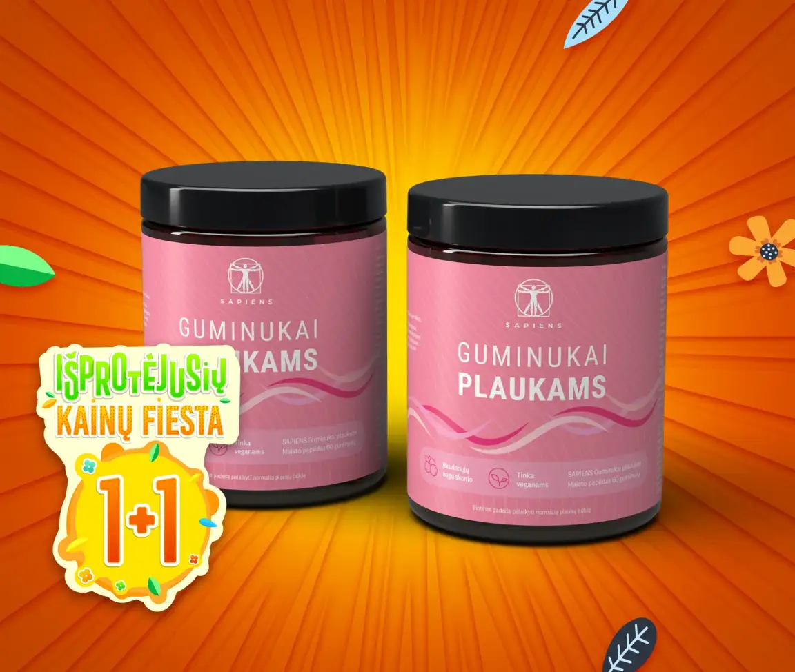 Guminukai plaukams 1+1