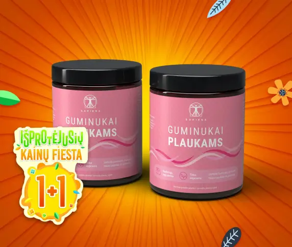 Guminukai plaukams 1+1