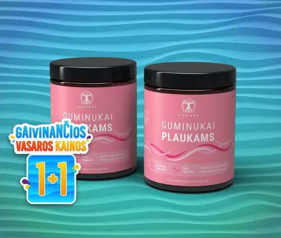 Guminukai plaukams 1+1