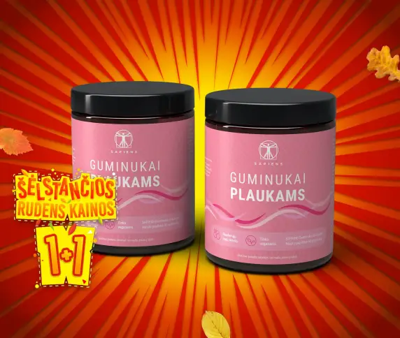Guminukai plaukams 1+1