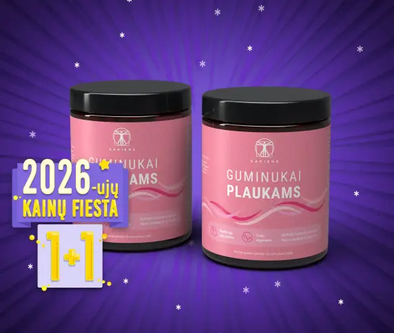 Guminukai plaukams 1+1